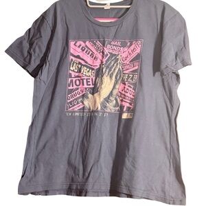 The Last Vegas Band Graphic Tee with Pink Design